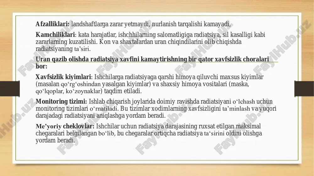 becquerel (bq) – radioaktiv moddaning parchalanish tezligi. roentgen (r) – gamma va rentgen nurlanishlari uchun. e`tiboringiz uchun rahmat