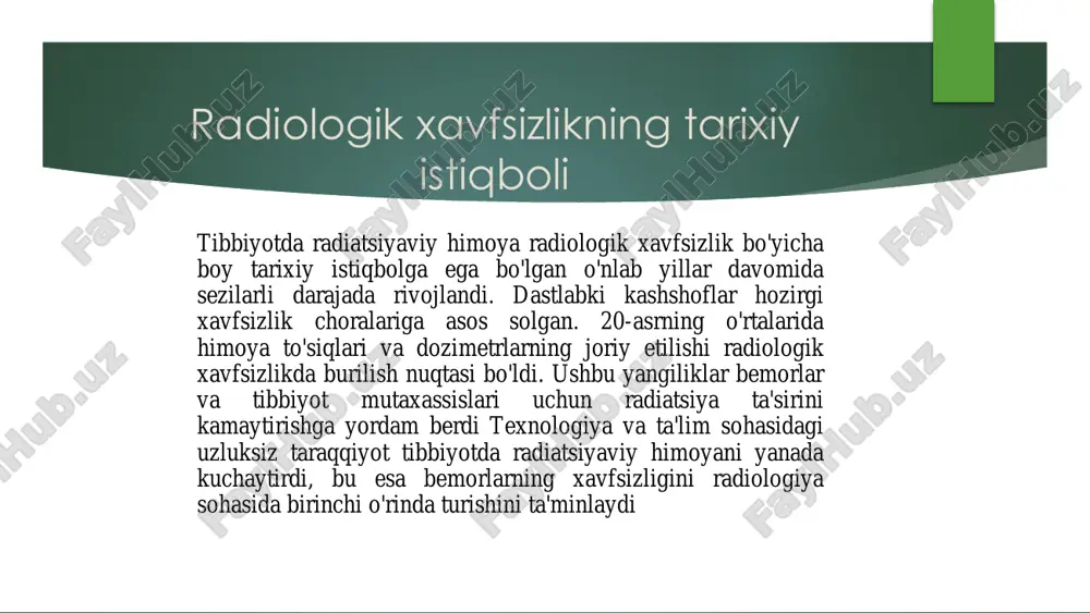 i ta'minlash jarayonlari va xodimlarni o'qitish bemor xavfsizligini ta'minlashning asosiy tarkibiy qismlaridir. tibbiyot amaliyotida izchil yuqori sifatli parvarish va radiatsiyaviy himoya standartlarini ta'minlash uchun radiatsiya terapiyasi protseduralarini muntazam monitoring qilish va tekshirish juda muhimdir. radiatsiyadan himoya qilish va ta'sirni kamaytirish tibbiyotda radiatsiyaviy himoya bemorlar va tibbiyot xodimlarining xavfsizligini ta'minlash uchun juda muhimdir. radiatsiyaviy himoyaning asosiy jihatlaridan biri zararli nurlanish ta'sirini minimallashtirish uchun to'g'ri himoyalanishdan foydalanishdir. qo'rg'oshin va beton kabi radiatsiyadan himoya qiluvchi materiallar odatda radiatsiya ta'sirini yumshatish va odamlarni keraksiz ta'sirlardan himoya qilish uchun ishlatiladi. samarali himoya choralarini qo'llash orqali sog'liqni saqlash muassasalari tibbiy nurlanish bilan bog'liq xavflarni kamaytirishi mumkin. radiatsiyadan himoya qilishdan tashqari, tibbiy sharoitlarda ta'sirni kamaytirish strategiyalari ham muhimdir. ushbu strategiyalar tasvirlash usullarini optimallashtirish, tegishli kollimatsiyadan foydalanish va bemorlar va xodimlarga radiatsiya ta'sirini minimallashtirish uchun tavsiya etilgan doza chegaralariga rioya qilishni o'z ichiga oladi. tibbiy tasvirlashda bemorning dozasini optimallashtirish tibbiyotda radiatsiyaviy himoya bemorning xavfsizligi uchun juda muhimdir. tibbiy …