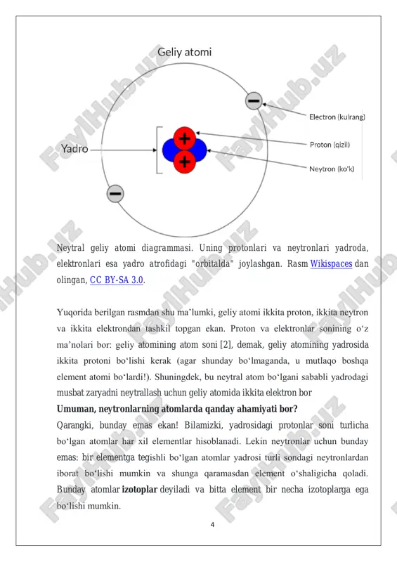 katta energiyaga ega boʻlgan elektronlar bilan bombardimon qilinadi. bunday elektronlar namuna atomidagi elektronlarni chiqarish uchun yetarli kuchga ega, shuning uchun atomdan elektronlar ajralib, kationlar hosil boʻladi. bu kationlar keyin yassi elektr plastinalar boʻylab tezlashtiriladi va magnit maydoni yordamida ogʻdiriladi. mass-spektrometr sxemasi. namuna asbobga kiritiladi, qizdirgich yordamida bugʻlatiladi, keyin yuqori energiyali elektronlar oqimida ionlashtiriladi. olingan ionlar parallel elektr plastinalar orqali tezlashtiriladi va ular detektorga borishdan avval, magnit maydonda ogʻdiriladi. rasm manbasi: "atom strukturasi va simvolizm: 5" , openstax chemistry, cc by 4.0. https://cnx.org/contents/havxkyvs@9.58:zv-isnqq@8/atomic-structure-and-symbolism https://cnx.org/contents/havxkyvs@9.58:zv-isnqq@8/atomic-structure-and-symbolism https://creativecommons.org/licenses/by/4.0/ 7 ionlar tezligi va zaryadiga qarab, ular turli miqdorda ogʻadi. sekinroq harakatlanayotgan ionlar (ogʻirroq ionlar) kamroq ogʻadi, tezroq harakatlanayotgan ionlar (yengil ionlar) esa koʻproq ogʻadi. (bouling toʻpini uloqtirish uchun sarflanadigan kuch bilan tennis toʻpini otish uchun sarflanadigan kuchni taqqoslab koʻring, albatta, tennis toʻpini otish ancha osonroq!). bundan tashqari, zaryadi yuqori boʻlgan ionlar zaryadi kichik boʻlgan ionlarga qaraganda magnit maydonda koʻproq ogʻadi. ogʻadigan ionlarning miqdori, ularning massalarining …