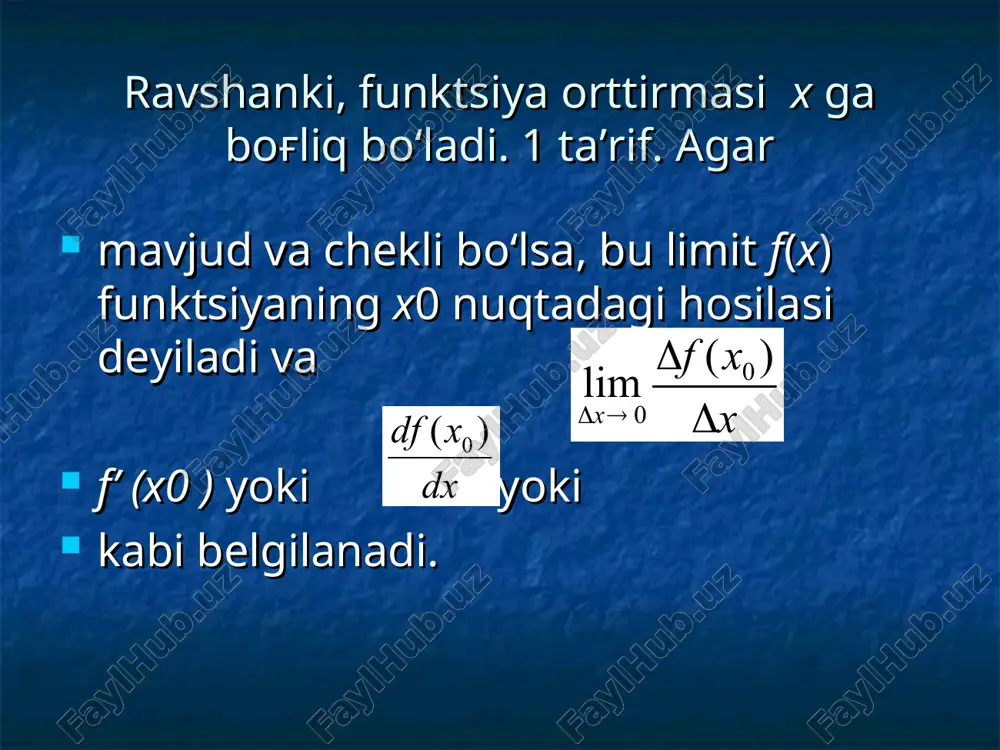 funksiyaning hosilasi - Page 4