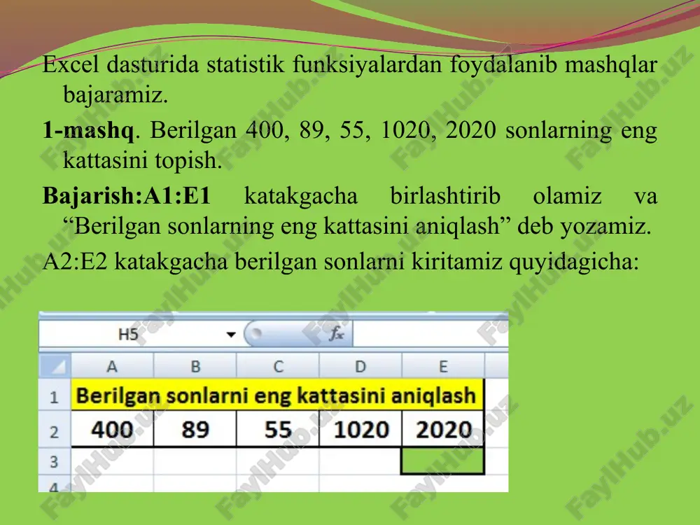 statistik funksiyalar - Page 4