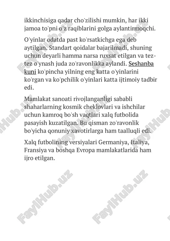 mpionat liga o'yinlari o'tkazildi. fa qoidalariga ko'ra o'yinchilar havaskor bo'lishlari va pul to'lamasligi kerak. bu 1870- https://uz.eferrit.com/fa-kubogi-goliblari-royxati/ https://uz.eferrit.com/fa-kubogi-goliblari-royxati/ yillarda bir nechta klublar tomoshabinlarni qabul qilishni talab qiladigan masala edi. aktyorlar, albatta, baxtli emas va mashg'ulotlar va o'yin vaqtlari uchun tovon talab qildilar. sportning ommaviyligi oshgani sayin tomoshabinlar va daromadlar ham oshdi. nihoyat, klublar pul ishlashni boshlashdi va futbol professional sportga aylandi. butun dunyo bo'ylab futbol musobaqalari boshqa yevropa davlatlari uchun angliya futbolining sevgisini qabul qilish uzoq vaqt talab qilinmadi. ligalar 1889 yilda argentina, 1895 yilda argentina, 1895 yilda chili, 1895 yilda shveytsariya va 1895 yilda italiyada, 1898 yilda italiyada, 1900 yilda germaniya va urugvayda, 1901 yilda vengriyada va 1907 yilda finlyandiyada paydo bo'lgan. 1903 yilgacha frantsiya o'z ligasini tuzgan bo'lsa-da, garchi ular ilgari ingliz sportini qabul qilsalar ham. xalqaro futbol uyushmalari federatsiyasi (fifa) 1904 yilda parijda etti a'zoga ega bo'lgan. bularga belgiya, daniya, frantsiya, niderlandiya, ispaniya, shvetsiya va shveytsariya kirdi. …
