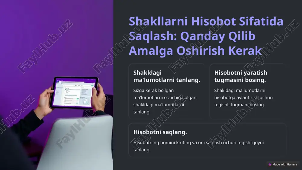 microsoft access dasturida hisobotlar yaratish - Page 4