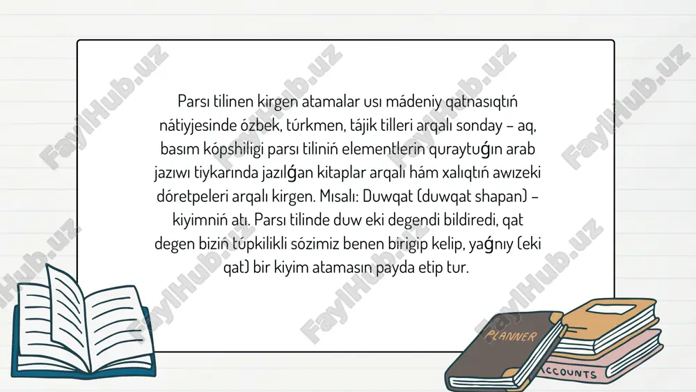 dialektlerdiń leksikalıq quramındağı ózleslestirme sózler - Page 4