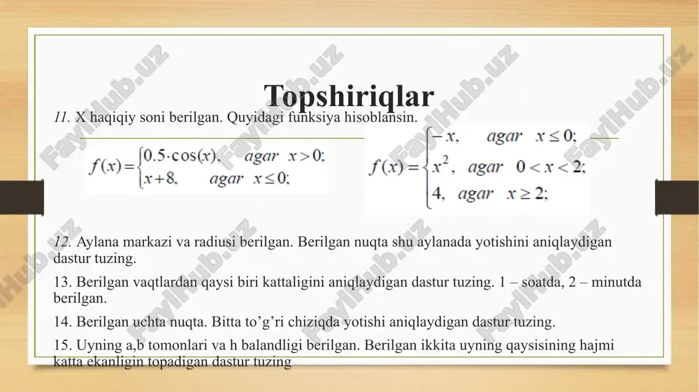 python dasturlash tilida shartli o’tish operatorlariga doir masalalar tuzish - Page 4