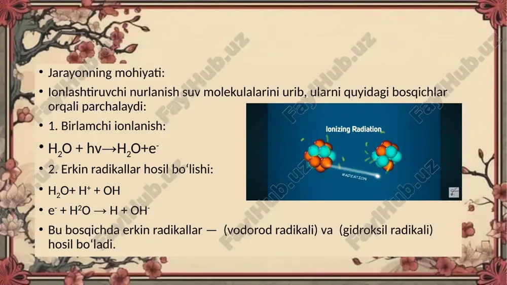 ionlashtiruvchi nurlanish ta’sirida suv radiolizi - Page 4