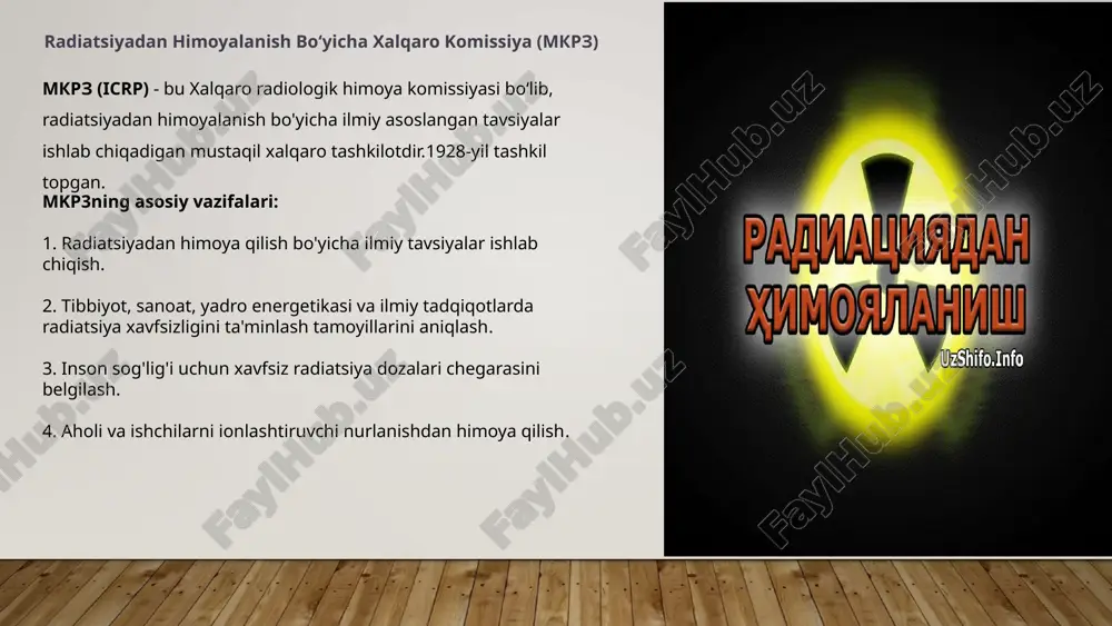 radiatsiyadan himoyalanish masalalari bo'yicha xalqaro tashkilotlar - Page 4