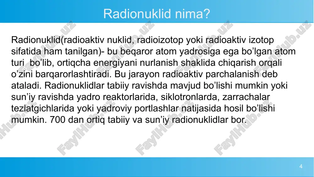 tibbiyotda qo’llaniladigan radionuklidlarni elektron tezlatgichlarda olish - Page 4