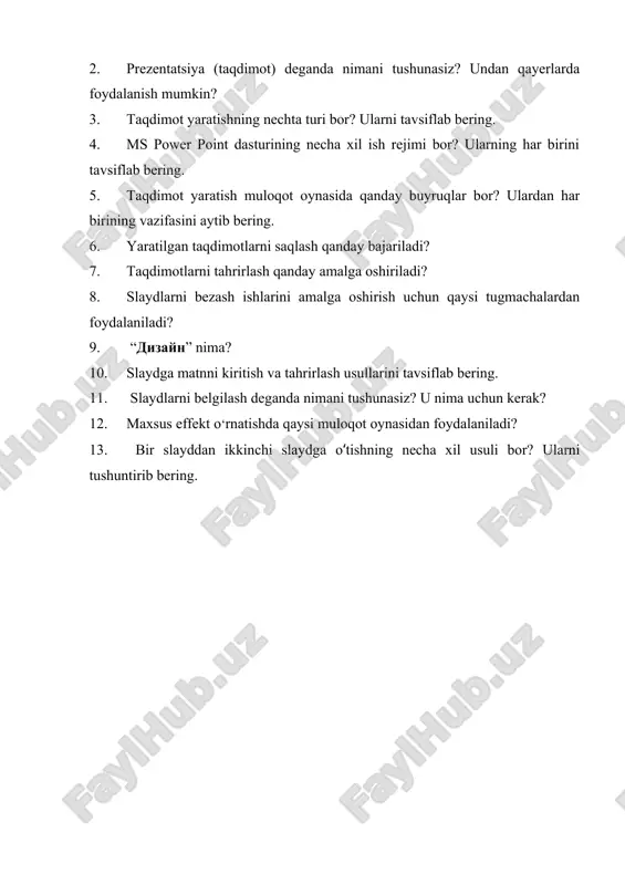 power point slaydlar namoyish etish dasturi - Page 4