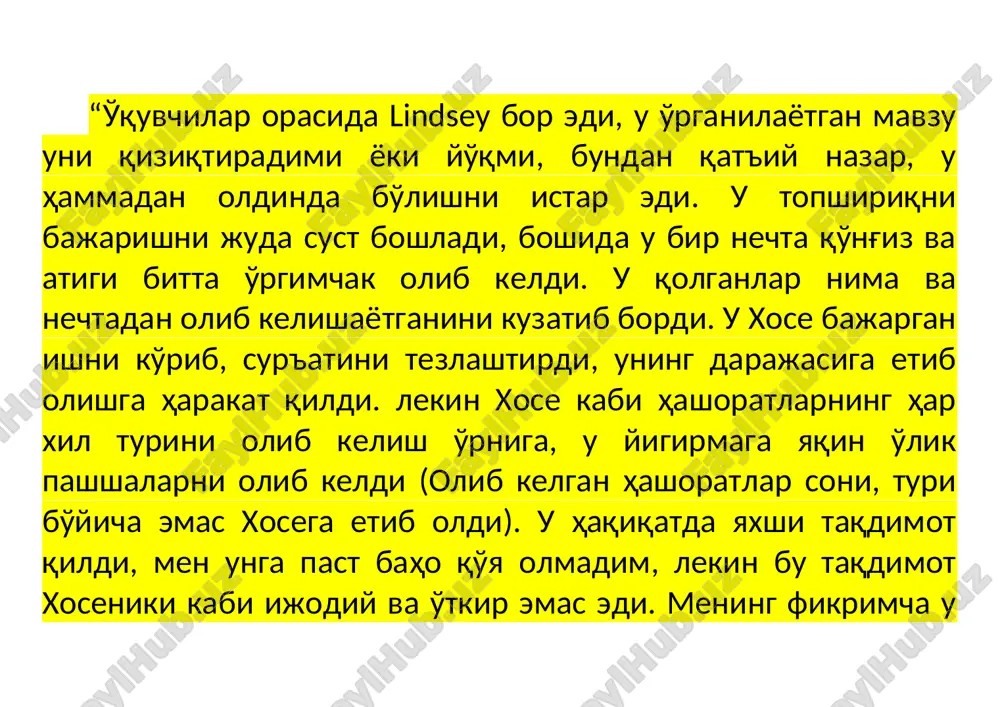 oid talabalarning har xil xulq-atvorlarini ko'radilar. agar, misol uchun, muhokama paytida bir talaba ko'p savollar bersa, u haqiqatda muhokama qilinayotgan mavzuga qiziqadimi yoki guruhdoshlari va o'qituvchi oldida o'zini aqlli qilib ko'rsatmoqchimi? talabalar soni ko'p bo'lgan sinf va kun tartibining bindligi tufayli o'qituvchida bu ikki imkoniyat orasidagi noaniqlikni echishga vaqt etishmaydi albatta. boshqa hollarda asosiy muammo vaqt etishmasligi emas, balki asosan talabalar bilan kommunikatsiya (muloqot) qiyinchiligi bo'ladi. ingliz tilini o'rganayotgan talabaga yoki sizga noma'lum bo'lgan suhbat shaklidan foydalaniladigan madaniy hamjamiyatga tegishli kimsaga yoki umumiy so'z boyligi cheklangan qobiliyati sust talabaga sinchiklab qarang. talaba ichki mayli har xil bo'lgan bu hollarda, ularni farqlash sizdan katta kuch va ko'p vaqtni talab qiladi. bunday talabalarga vaqt ajratish albatta muhim, lekin o'qituvchining talabalar xulq-atvoriga konstruktiv yo'nalishlarida ta'sir qilish muhimroq. bu moyillikni qo'zg'ashga bixevioristik yondashuvlar yordam berishi mumkin bo'lgan holatdir. �educational psychology. second edition. kelvin seifert and rosemary sutton. 2009 a global text, zurich, switzerland. 109-p.