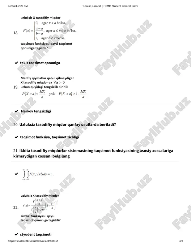 1-oraliq nazorat | hemis student axborot tizimi - Page 4