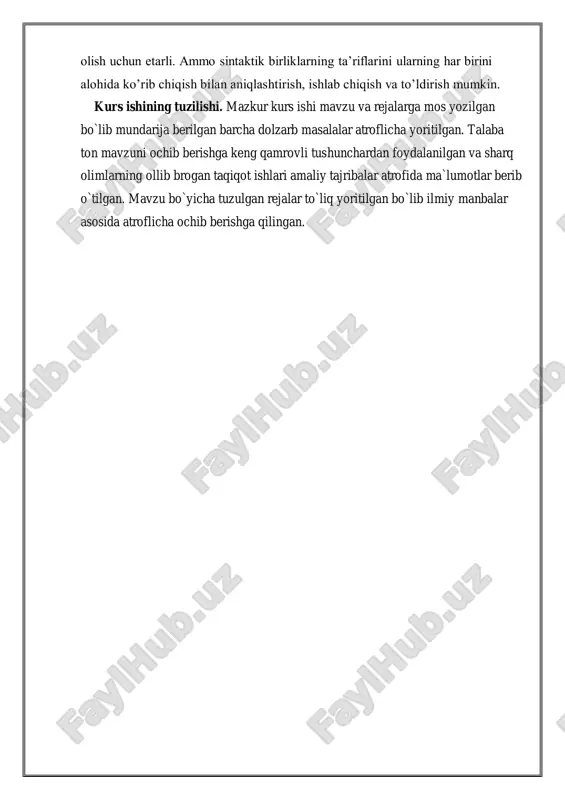 llarga zotiy yondashuv bu masalalarda ma’noviy (semantik) va sintaktik (vazifaviy) tomonlarning dialektik birlikda bo’lishi, bir tomon bo’rttirilganda ikkinchi tomon zaiflashishini to`g’ri aniqlay olish va uni tushuntirishga imkon berdi. morfologik shakl [msh]da ma`no va vazifa mushtarak holda yashaydi. morfologik vositalar nutq jarayonida ma`lum bir so`zga qo`shilib, muayyan sintaktik shakl [ssh]larni hosil qiladi. boshqacha qilib aytganda, morfologik vositalar birikish jarayonida o`ziga xos ma`noga ega bo`ladi va sintaktik imkoniyatlarini voqelantiradi. morfologik vositalar leksemalarga qo`shilib yangi sshni vujudga keltirar ekan, ayni paytda uni boshqa sshga bog`lash vazifasini ham baj aradi. shu bilan bir qatorda leksemaning valentlik imkoniyatini qisman o`zgartiradi. chunonchi, gul leksemasi va gulni sshini olib ko`raylik. gul leksemasining birikish imkoniyati chegaralanmagan [qizil gul, ko`p gul, beshta gul, xushbo`y gul]. bu bir tomondan, ikkinchi tomondan gulni termoq, gulga o`xshamoq, guldan uzmoq, gulda yig`ilmoq va hokazo. gulni sshida esa bu birikish tobe so`z bilan bog`lanish q`obiliyati to`la saqlangan holda hokim so`z turlarini keskin chegaralaydi: gulni …