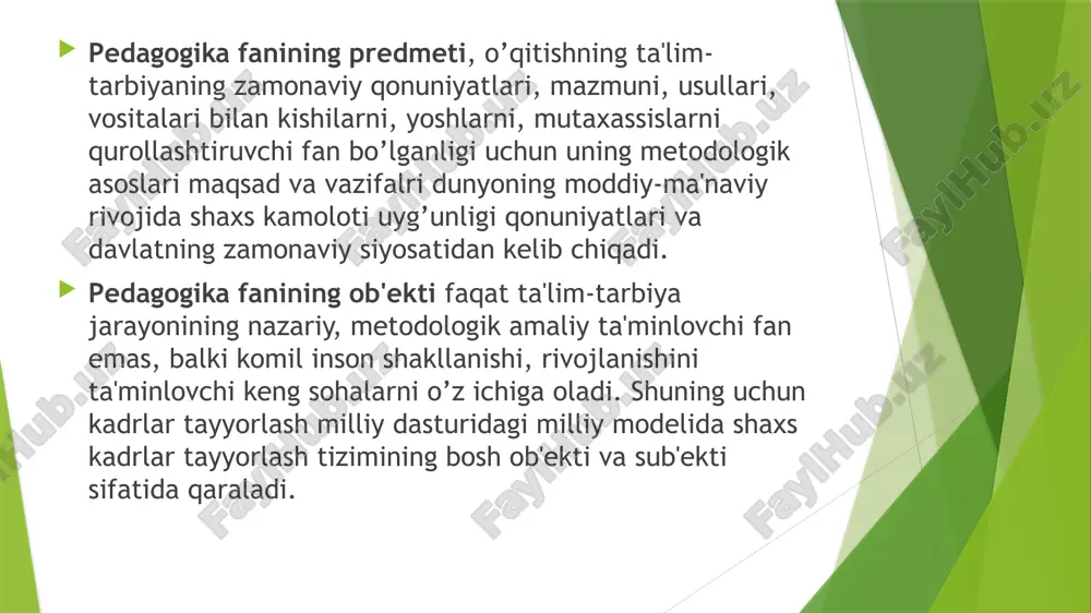 r tahlil qilinadi, xulosalar chiqariladi. maqsad o‘zbekiston yoshlarining tipik obrazlari va ularda ijobiy xislatlarni shakllantirishdir. shu sababli yoshlarning turli yozma daftarlari, tutgan kundaliklari, yozgan xatlari, she’r va hikoyalari, hayotiy rejalari, insholari, turli yozma hisobotlari bolalar ijodini o‘rganish uchun manba bo‘lib xizmat qiladi. oqibatda, maktab o‘quvchilari orasidan etishib chiqayotgan qobiliyatli, iste’dodli yoshlarni ertaroq aniqlash, ularning iste’dodlarining namoyon bo‘lishi uchun reja va sharoitlar yaratish imkoni yaratiladi. odatda, bolalar ijodini o‘rganish manbai ko‘p bo‘lib, ular: fan olimpiadalari, mavzular bo‘yicha konkurslar, maktablar bo‘yicha ko‘rgazmalar, musobaqalar, ekskursiyalar va sayllar va hokazo. test, so‘rovnomalar metodi pedagogik ilmiy-tadqiqot metodlari ichida etakchi metod so‘rovnoma va test savollardan foydalanishdir. so‘rovnoma-anketa (fransuzcha "tekshirish" ma’nosini bildiradi) metodi qo‘llanilganda yaratilgan ilmiy farazning yangiligini bilish, aniqlash, o‘quvchilarning yakka yoki guruhli fikrlarini, qarashlarini, qanday kasblarga qiziqishlarini, kelajak orzu-istaklarini bilish va tegishli xulosalar chiqarish, tavsiyalar berish maqsadida o‘tkaziladi. o‘zbekiston, ta’bir joiz bo‘lsa markaziy osiyoda birinchi bo‘lib test metodini maktab, oliy va o‘rta maxsus ta’lim tizimiga …