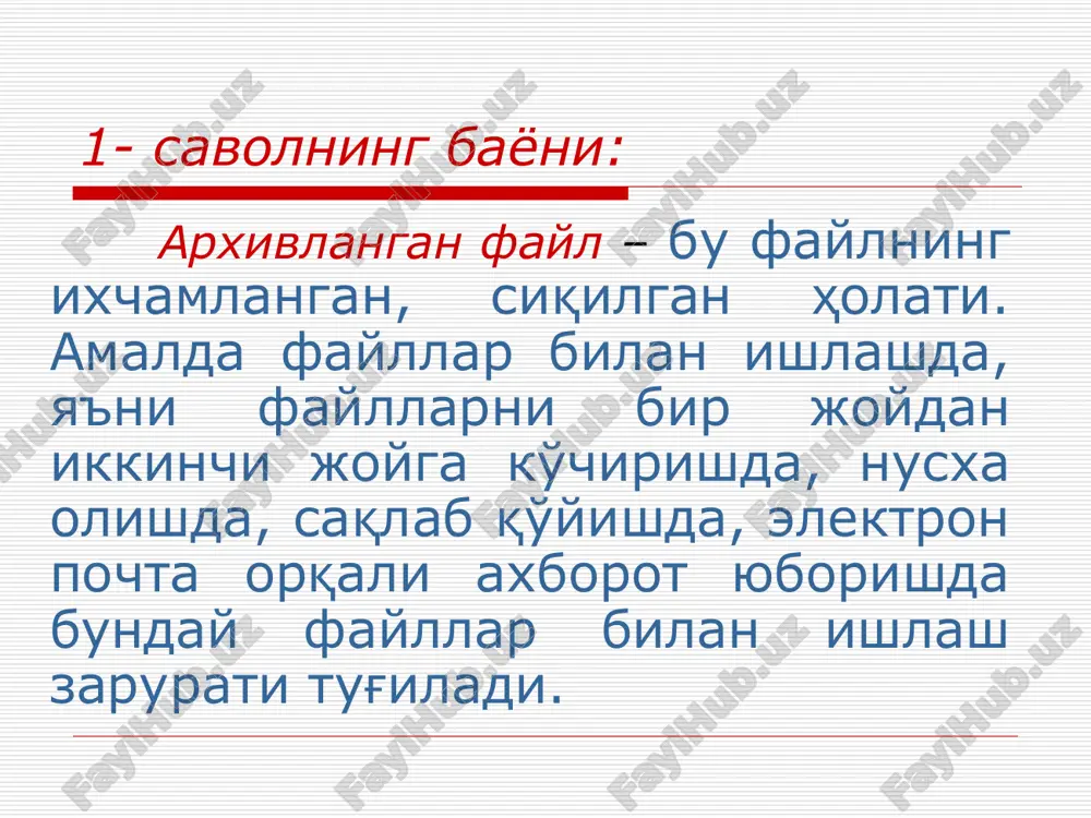 arxivlash dasturlari va ulaning tur kumlanishi - Page 4