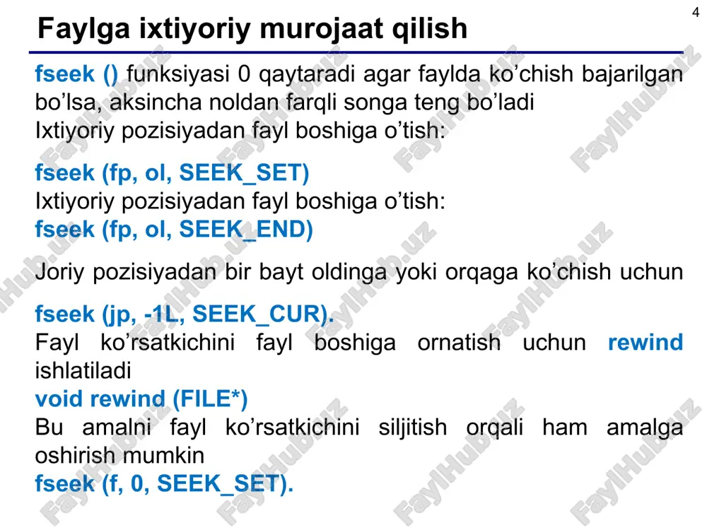 faylga ixtiyoriy murojaat qilish - Page 4