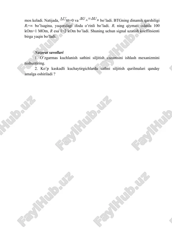 o’zgarmas kuchlanish sathini siljitish qurilmasi - Page 4