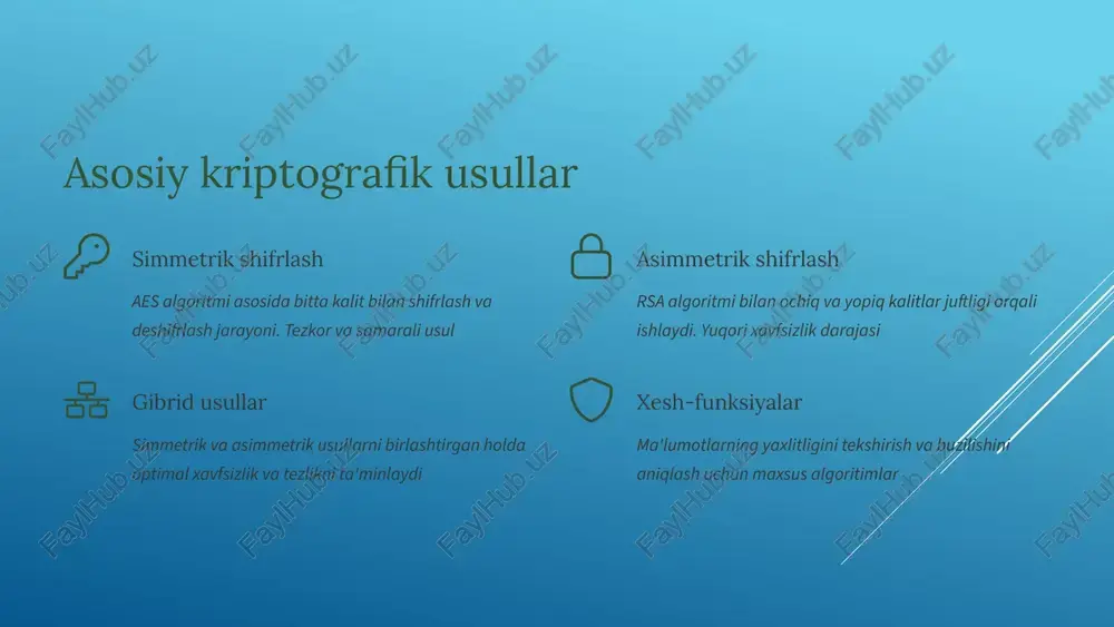 axborotni kriptografik himoyalash usullari - Page 4