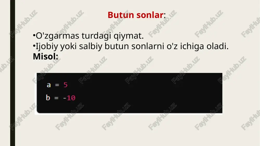 python ma'lumot turlari - Page 4