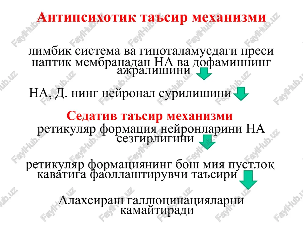 ilan kechadigan xastaliklarda ekzema va kichishishi bilan kechadigan dermatitlarda tutkanok xastaligida abstenentsiya sindromini daf etishda (narkomaniya, alkogolizm) titrazepam, sibazon va fenozepam kullash mumkin bulmagan xollarda ishlatilmaydi. nozepam yumshokrok ta'sir etadi zaxarliligi pastrok miorelaksantlik va tirishishga karshi ta'siri sust. boshka benzodiazepin xosilalari kabi kullaniladi mezapam tinchlantiruvchi ta'siri kuchli mezapam “kunduzgi” trankvilizator (chunki mexnat kobiliyatini kamrok buzadi) narkotik, analgetik va uxlatuvchi vositalar ta'sirini kuchaytiradi. miorelaksantlik va uxlatuvchilik xossasi sust kuvvatsizlangan bemorlar, qariya va bolalarda kullash mumkin. noxush ta'sirlari: bosh aylanish, kabziyat, akkomadayiyaning buzilishi, taxi-kardiya, ayrim xollarda uykusirash kuzatiladi. transport xaydovchilari, operatorlarda kullanilganda extiyot bulish kerak. amizil difenilmetan xosilasi. markaziy m-xolinolitiklar guruxiga kiradi. mutadil spazmolitik gistaminga va serotoninga karshi, maxalliy anestetik xossasi bor. mnsga ta'siri agtixolinesteraz moddalarining va xolinomimetiklarningzaxarli va tirishish chakiruvchi xususiyatlarini kamaytirishda tinchlantiruvchi, va analgetik vositalarning ta'sirini kuchaytirishda namoyon buladi. yutalni koldiradi. adashgan nervni kamal kiladi. (korachigni kengaytiradi, taxikardiya, sillik mushaklar bushashadi…). anksiolitik xossasi astenik va nevrotik reaktsiyali bemorlarni davolashda samarali. …