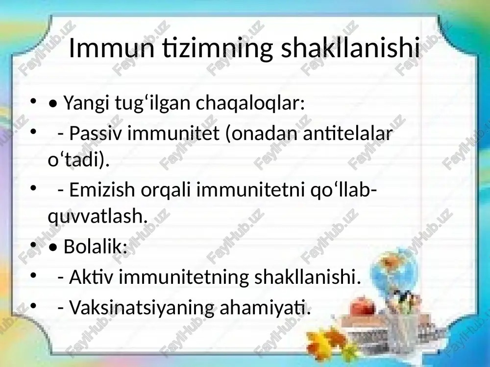 immun tizimning shakllanishi va yoshga qarab ozgarchiligi - Page 4