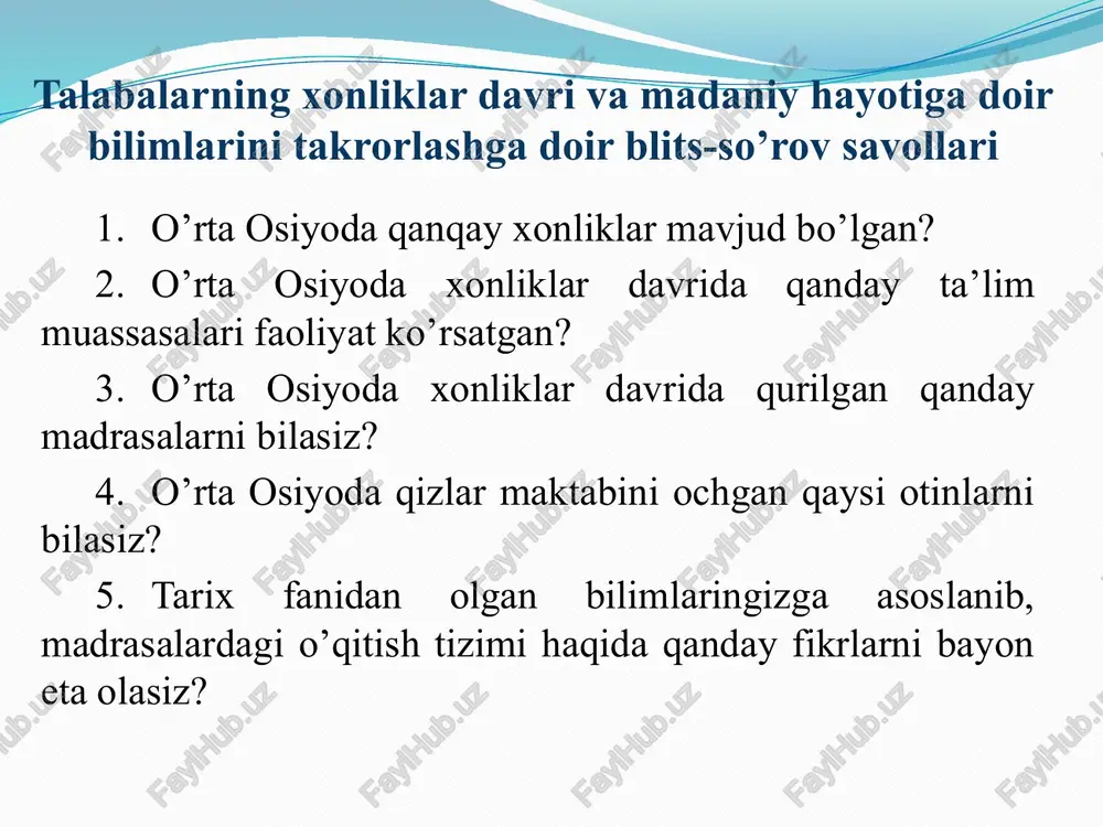 chilgan maktablarda o‘qitilgan. ayol muallimani o‘lkaning turli hududlarida “otinoyi”, “otinbibi”, “bibiotin”, “bibixalifa” deb ataganlar. qizlar maktabi o‘g‘il bolalar maktablariga nisbatan ancha kam bo‘lgan, ko‘p hollarda maktabdorlarning, imomlarning xotinlari maktabdorlik qilgan. dilshodi barno-ning qizlar maktabi. jahon otin uvay-siyning qizlar maktabi. anbar otinning qizlar maktabi. qizlar maktabida qizlarga savod, diniy va adabiy bilimlar beril-gan. mazkur ta’lim muassasalarini ko’pchi-lik qizlar nazm bilan oshno bo’lib, keyincha-lik o’zlari ham otinoyi-lik bilan shug’ulla-nishgan. otinoyilar faoliyatining o’ziga xosliklari dilshodi barnoning qizlar maktabi jahon otin uvaysiyning qizlar maktabi anbar otinning qizlar maktabi atoqli zullisonayn shoira dilshodi barno 50 yildan ortiq muallimalik qilib, qizlarga xat-savod o‘rgatdi, tab’i nazm qizlarga she’riyat ilmidan dars berdi. dilshod o‘z maktabida yosh qizlarni tarbiyalar, ularga xat-savod o‘rgatar va ularni chuqur bilim egasi qilib chiqarishga intilar edi. shu bilan birga, yosh iste’dodli qizlarga o‘zbek, tojik mumtoz adabiyoti namoyondalarining asarlarini ham o‘rgatar va ularni nafosat ruhida tarbiyalab, o‘z zamonasining ilg‘or kishilari qilib yetishtirishga harakat qilgan. uning …