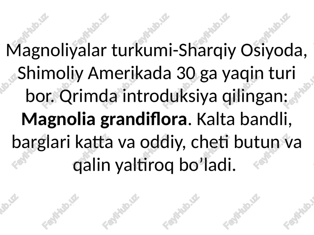 asure /docprops/thumbnail.jpeg 2-marwza, maguolyadoshlar, layrdoshl ola ‘xususiyatlar, tarqalishi,turlar, ahamiyati 2.lavrdoshlar oilas! umumiy aususiyatlari, tarqalishi, turlari, ahamiyat