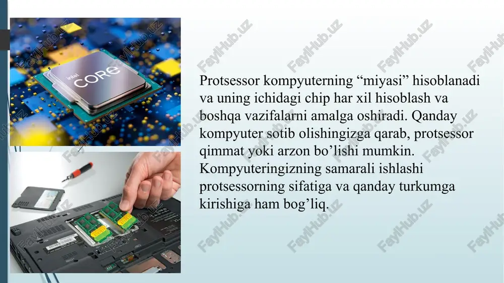 cha modellar uchun xosdir: asus, acer, lenovo, samsung, sony, hp pavilion. yaxshi sovutish tizimiga ega kuchli msi o'yin noutbuklari ham haddan tashqari issiqlikdan himoyalanmaydi. ayniqsa, agar siz uzoq vaqt o'ynasangiz. laptopim qizib ketganligini qanday bilsam bo'ladi? kattaroq shovqin. shassis ichidagi yuqori harorat tufayli tizim fan tezligini oshiradi. va siz buni eshitishni boshlaysiz. bundan tashqari, sovutgich chang bilan tiqilib qolsa, noutbuk juda ko'p shovqin qiladi. dasturda o'ynab yoki ishlayotganda bunga yo'l qo'yiladi. ammo agar noutbuk yoqilgandan so'ng darhol shovqin qilsa, u holda sovutish tizimida aniq muammolar mavjud. korpusni isitish. buni klaviaturadan osongina tushunishingiz mumkin. agar tugmachalar iliq bo'lsa, bu odatiy holdir. ammo ular juda issiq bo'lsa, siz ularga tegizolmaysiz, noutbukni o'chiring va sovushini qoldiring. keyin yuqori harorat sababini izlang. beqaror ish. noutbuk sekinlashadi, sekin ishlaydi, ba'zida muzlaydi. bu, shuningdek, sovutish tizimidagi mumkin bo'lgan muammolar haqida signal beradi (garchi bu erda u nafaqat unda, balki qattiq diskda ham bo'lishi mumkin). displeyda nuqsonlarning …