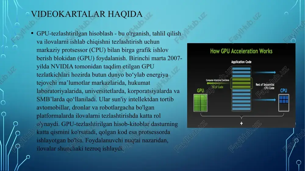 lanadi. shuni yodda tutish kerakki, amd o'z resurslarining katta qismini protsessorlarga bag'ishlaydi , bu esa nvidia-ga qaraganda gpu-larga kamroq e'tibor beradi zamonaviy videokartalar amd va nvidia texnik tushuntirishlarni hisobga olmaganda, nurlarni kuzatish - bu ob'ekt materiallari va yorug'lik qanday aks etishi kabi o'zgaruvchilarni hisobga olish orqali yoritishni yanada aniqroq ko'rsatishga imkon beruvchi renderlash usuli . ray tracing nvidia-ga ball beradi, chunki ular buni birinchi bo'lib o'zlarining gpularida qo'llashdi. big navi kelishi bilan amd bu borada o'zini isbotlash imkoniyatiga ega. hozirgacha rx 6000 seriyasi etarlicha yaxshi ishladi, ammo baribir nvidia dan eng yaxshisi emas. zamonaviy videokartalar amd va nvidia hozirgi kunda ikkala kampaniyaning so’ngi videokartalarni ko’rsak: amd rx 6900 xt va nvidia rtx3090 zamonaviy videokartalar amd va nvidia ekstremal ishlash oralig'ida nvidia rtx 3090 juda ko'p quvvat sarflaydi, faqat rx 6900 xt yaqinlashadi . aytishimiz mumkinki, rx 6800 xt rtx 3090 kabi quvvat sarflamaydi, lekin bu uning shunchaki yaxshiroq gpu ekanligini …