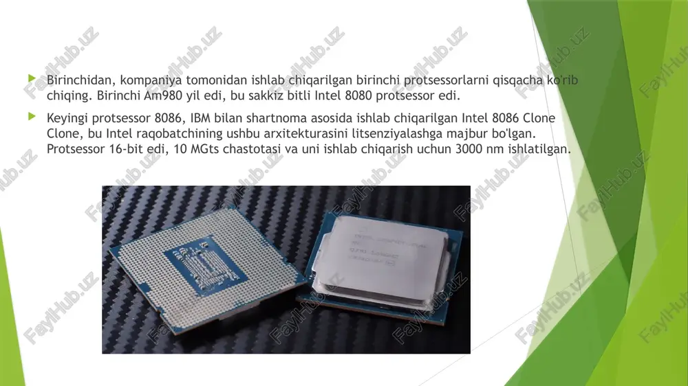 'lardi, bu to'rt yadroli tizimli k8 arxitekturasidan iborat edi, bu qurilmalar tarixida birinchi marta. oradan uch yil o'tib, 2010 yilda amd o'zining phenom ii x6 oltita protsessor yadrosi bilan to'rt yadroga ega bo'lgan intelni ortda qoldirmoqchi bo'ldi. va keyin, grafik kartalar ishlab chiqaruvchi ati technologies kompaniyasini sotib olgandan so'ng, amd protsessorni grafik karta va bir xil kapsuladagi periferik qurilmalar uchun 16 bo'lak bilan birlashtirishga intilgan fusion loyihasini boshladi. shu maqsadda, protsessorlar va grafikalar o'rtasidagi maksimal integratsiyani talab qiladigan 3d kompyuter video o'yinlari dunyosiga moslashuvi tufayli, kompaniyaga bir zumda inteldan ustun turishga imkon beradigan amd llano mahsuloti paydo bo'ldi. intel westmere kompaniyasidan past quvvatli protsessorlar bilan raqobatlasha olmadi va navbatdagi ijodiy to'ntarish paytida mag'lubiyatini tan oldi. amd ryzen protsessorlari ryzen protsessorlari, sizning kompaniyangiz uchun haqiqiy mo''jizadir, chunki u intel bilan raqobatda birdaniga ularni yuqori darajaga ko'targan va bozorda past narxga ega bo'lgani uchun ham o'ziga xos nomenklatura mavjud. umumiy iste'molchi ryzen …