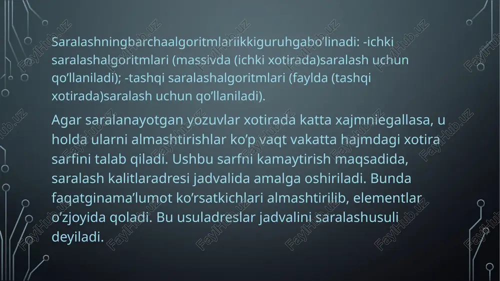 saralashning yaxshilangan usullari va ularning samaradorligi - Page 4