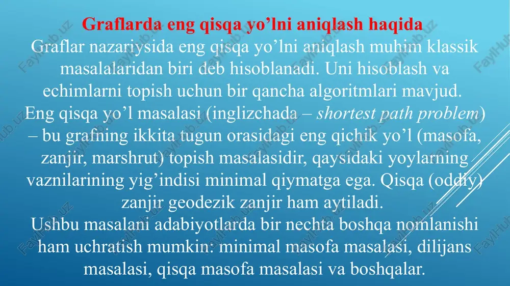 graflardaengqisqayo‘lnianiqlashalgoritmlari - Page 4