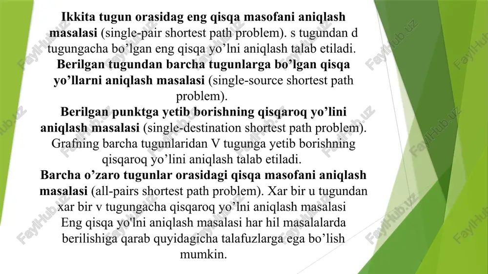 graflarda eng qisqa yo'lni aniqlashning deykstra algoritmlari - Page 4