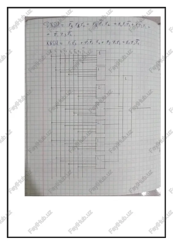 mantiqiy algebraik funksiyalarni karno kartasi yordamida ixchamlash - Page 4