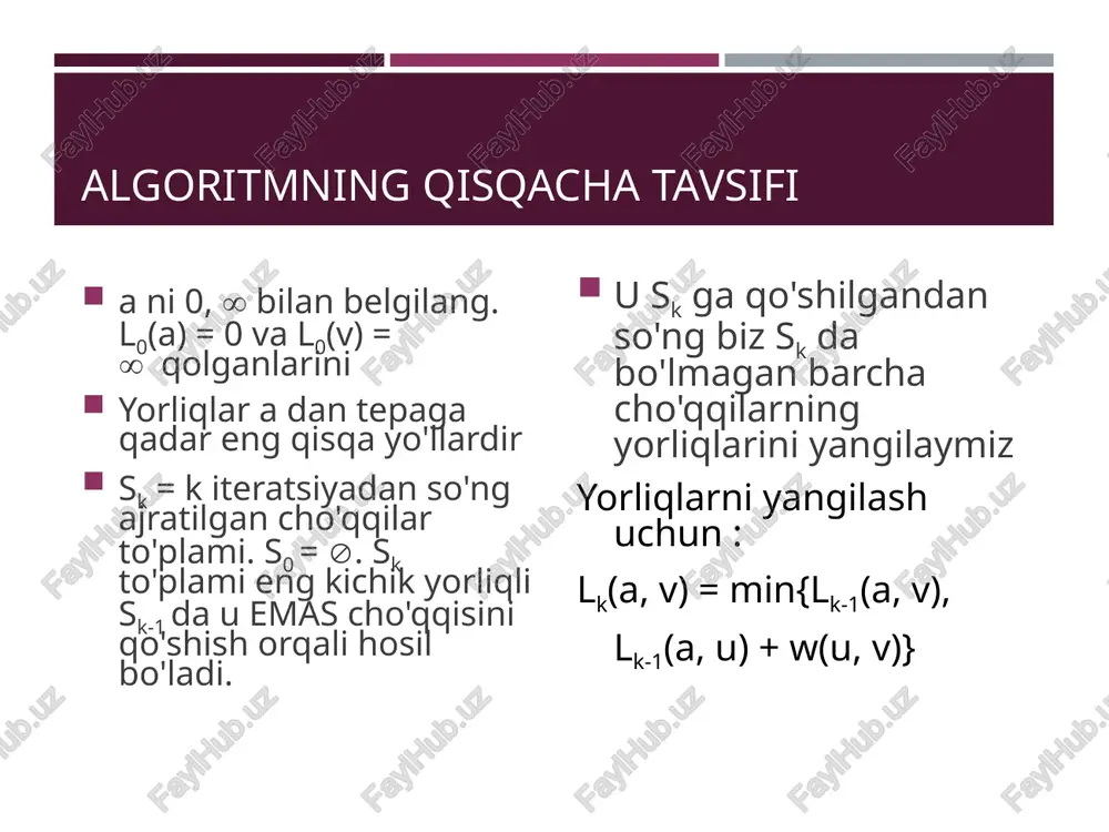graflarda eng qisqa yo’lni aniqlash algoritmlari - Page 4