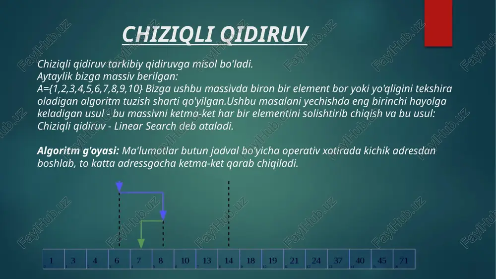 chiziqli va binar qidirish usullari - Page 4