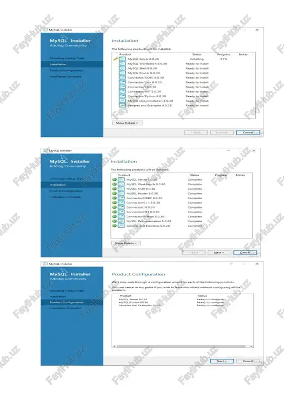 a birdan operatsiyaga kirishadi. dml tili so’rovlari: select – amal bajaradigan jadvalimizni tanlash, ekranga chiqarish komandasi. sintaksisi esa quyidagicha: select *from // jadvalni to’liq chiqarish select from // jadval ustunlarini chiqarish insert – sql da barcha satrlar ushbu buyruq yordamida kiritiladi. sintaksisi esa quyidagicha: insert into values (“ustun_info”, “ustun_info”, … ); delete – satrlarni jadvaldan o’chirish buyrug’i. sintaksisi esa quyidagicha: delete from where qidiruv_sharti; update – maydon qiymatlarini o’zgartirish buyrug’i. sintaksisi esa 2 hil: update set column=expression; update set column=expression where qidiruv_sharti; sql tilida shart ifodalarini tuzish uchun solishtirish va mantiqiy operatorlardan tashqari yana bir qator maxsus operatorlar qo‘llaniladi. bu operatorlar dasturlash tillarida mavjud emas. bu operatolar: operator ta`rifi = teng > kata = katta yoki teng teng emas in biror qiymatlar to‘plamiga tegishliligini tekshirish between biror qiymatlar diapozoniga tegishliligini tekshirish like namuna bilan mosligini tekshirish is null qiymat mavjudmasligini tekshirish not mantiqiy inkor operatori and va mantiqiy operatori or …