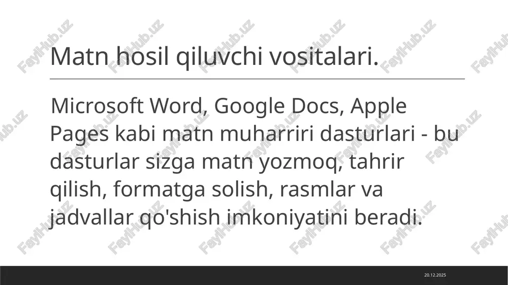 matn hosil qiluvchi vositalari - Page 4