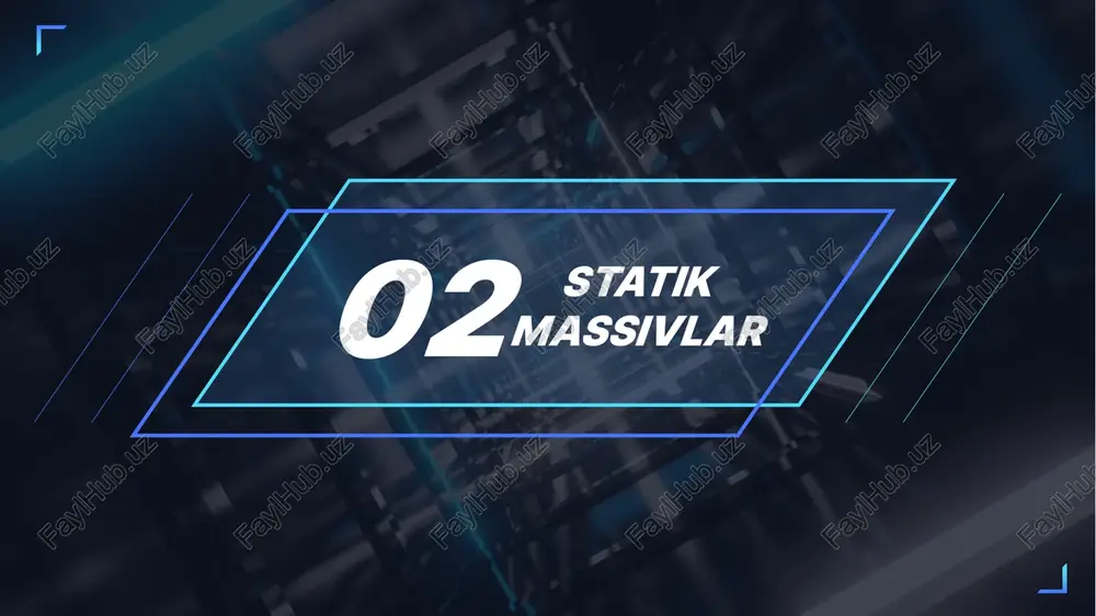 statik va dinamik massivlar - Page 4