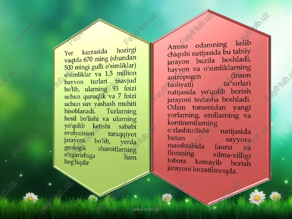 izil kitobi»ga kiritilgan. quruqlikdan to daryo sohillarigacha bo‘lgan bu hududda tuprog ekotizimini saqlash juda muhim ahamiyatga ega. yirik va qadimiy daraxtlaridan biri sharq biotasi madjerum soyining ko’lami keng _o’simligi hisoblanadi. tanasining qalinligi 8.5 metr bo’lgan ushbu daraxt bilan bog’lia nalar ©) ei qx x xulosa adabiyotlar