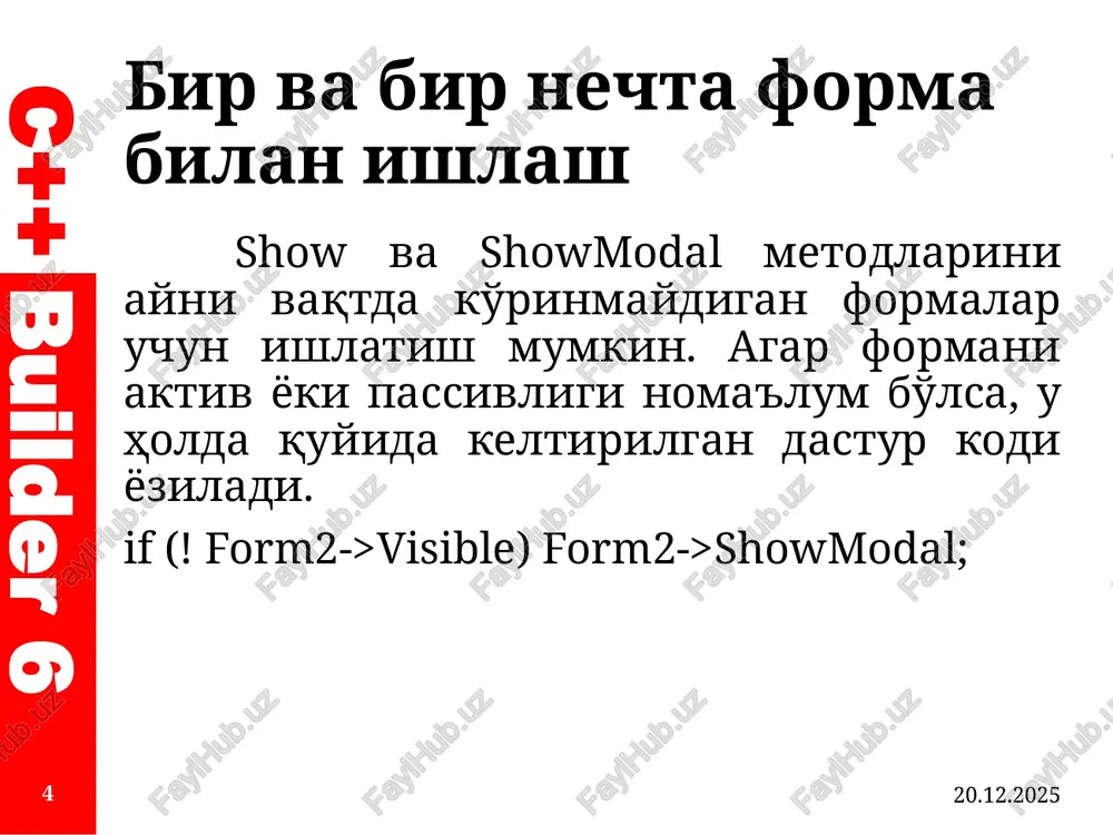 xar bir yangi forma o'zining moduli - Page 4