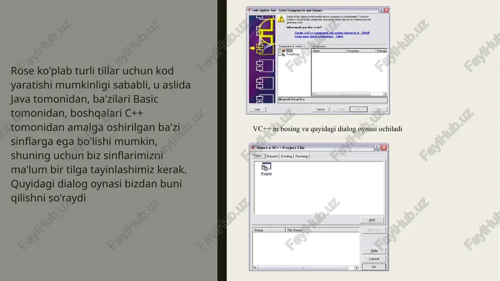va kompyuterda dasturlashga oid forum, habar va yangiliklar image1.png image2.png image3.png image4.png image5.png image6.png image7.png image8.png image9.png image10.png image11.png image12.png fe ek wow format brome repot quey [fou] addins _whdow feb sie ose) ) @oe|s\po me cx rae check nod fiomeg | 8 | | otelroprios > gi use case view abc = gi lagical view b options: class2 main «| | opens 1 class diagram! new script ea chast a ei class2 ‘synchronize. 0 fa class3 > ea class4 im ansi ct zb associations r ‘ada 63 > g component view —_— class4_ deployment view ada 95 , model propeies conea ‘ data modeler > s oracles, » model integrator ‘web publisher, com » vetere) mode! assistant version cantrol component assignment tacl. update code, jsualbasie visual b update model fram code. web modeler >) class wizard xml_p1d >) unda last code undete. class wizard. com > quick import atl …