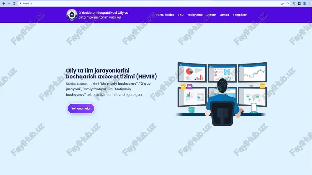 hemis student axborot tizimi talaba id ‘a parol a g nazorat sinovlari- monee © x | @ peskiadminsy % "yf login | hemis student axbor x ill unilibrary - yagona elektron | jf} qo'qon daviat pedagogika ir x | -+ € c a heaunueno | fétps://talaba.kspi.uz/dashboard/login e qo‘gon davlat pedagogika instituti hemis student axborot tizimi talaba id va parol a @ o'quvy jarayoni wa 410-20 toz 28.09.2020 aest ra] 2 @ xabarlar & tizim xabarlar @ __utkir xamdamov <> fikyhnit hazopat ptmpmwnap cw3 onamhth haz0patoah konno tahcm3, wyhm mhosatra onwer aexax bwo'aish javob berish @ o'quyjarayoni o'quv reja idé . wa 410-20 toz 28.09.2020 semestr el 2 1-semestr fanlar fan turi yuklama kredit 1 fa tanlov 120 soat 4 2 t tanlov 4 3 ¢ majburiy 180 soat 6 majburiy 180 soat 8 2-semestr if 202 8-semestr 1 fevral, 2024 26 iyun, 2024 dastur versiyasi 0.1 / yadro 2.0.37 / …