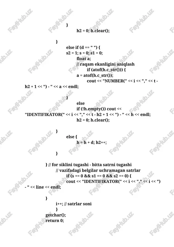 arifmetik ifodalarning sintaksisini tekshiruvchi dastur - Page 4