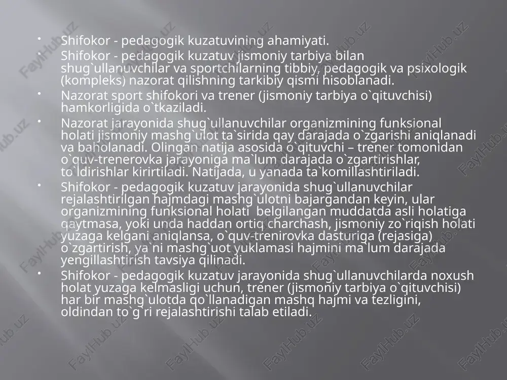 aydir kasalliklar tufayli bo`lgan o`zgarishlar kuzatilmaydi. xullas, salomatlik bu – insonning ham ruhiy, ham jismoniy, ham ijtimoiy barqarorlik holatidir. kasallik, betoblik, xastalik — organizmga tashqi yoki ichki muhitning zararli omillari taʼsir etganda roʻy beradigan patologik jarayon. kasallik haqidagi tushuncha tibbiyot tarixida oʻzgarib bordi. kasallikning paydo boʻlishida tashqi muhit omillari yetakchi rol oʻynaydi, chunki ular organizmga bevosita taʼsir etish bilan birga uning ichki xususiyatlarini ham oʻzgartira oladi, bu oʻzgarishlar nasldan-naslga oʻtib, unda kasallikni yuzaga keltirishi mumkin. kasallik, koʻpincha, haddan tashqari kuchli taʼsirotlar, turli mikroorganizmlar, zaharlar taʼsirida vujudga keladi. bunda organizmning tashqi muhitga moslashuvi susayib, uning muhit bilan oʻzaro muvozanati bu-ziladi. organizmning rivojlanish nuqsonlari yoki irsiy kamchiliklar ham kasallikka sabab boʻlish mumkin. kasallikning paydo boʻlish sabablari juda xilma-xil. u bitta omilning taʼsiridan yoki bir qancha sharoitlarning birga qoʻshilishidan kelib chiqishi mumkin. masalan, infeksion va parazitar kasalliklar organizmga maʼlum bir turdagi mikroorganizmlar va parazitlar taʼsiridan, boshqalari esa bir qancha sabablarning birgalashib taʼsir etishidan …