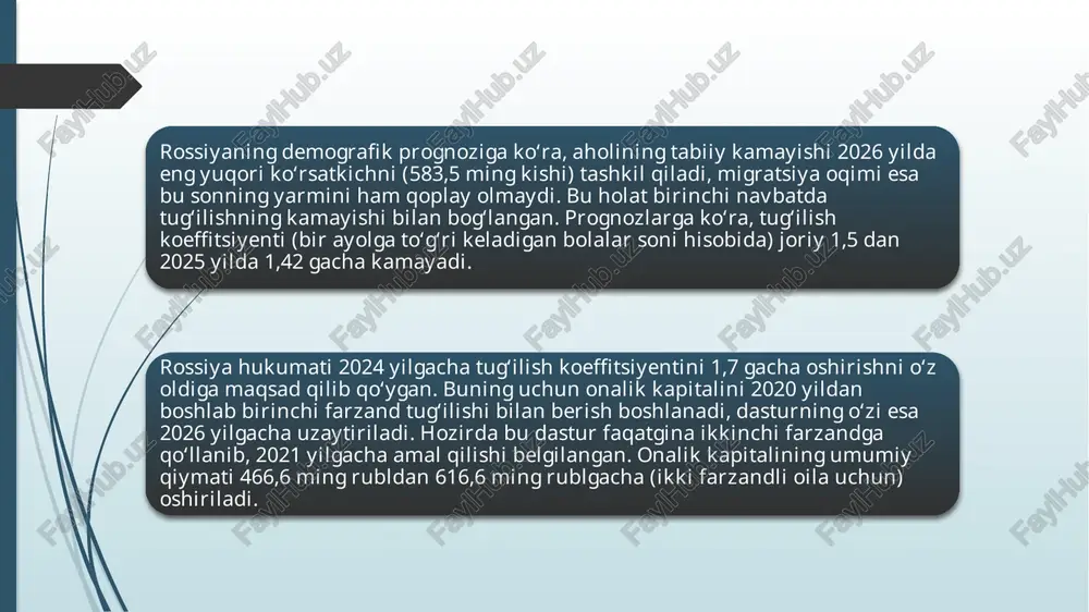 atsiyasidagi vaziyat o'zgarib ketdi, bu iqtisodiyot, mehnat bozori, savdo va bosqichma-bosqich barqarorlashuvi bilan bog'liq moliyaviy sohalar. rossiyadagi mehnat muhojirlari - bu asosan rossiya federatsiyasi - rossiya hududida ishlaydigan qo'l mehnati bilan shug'ullanadigan chet ellik mehnat muhojirlari. 2014-yilgi rasmiy ma'lumotlarga ko'ra, rossiya mehnat muhojirlari soni bo'yicha evropada birinchi va dunyoda aqshdan keyin ikkinchi o'rinda turadi. federal davlat statistika xizmati ma'lumotlariga ko'ra, migrantlarning asosiy qismi mdh davlatlaridan kelganlar ishga qabul qilish maqsadida har yili moskvaga 2 milliongacha chet el fuqarolari keladi, ularning 300-400 ming nafari rasmiy ravishda ish bilan ta'minlangan. milliy tadqiqot universiteti iqtisodiyot oliy maktabi ma'lumotlariga ko'ra, 2013 yilda rossiyada qonuniy va noqonuniy mehmon ishchilar soni taxminan 7,000,000 edi. rossiyadagi muhojirlar soni qariyb ikki baravar kamaydi va hozir olti millionga yaqin. bu haqida rossiya frossiyadagi muhojirlar soni qariyb ikki baravar kamaydi va hozir olti millionga yaqin. bu haqida rossiya federatsiyasi ichki ishlar vazirligida har yili mamlakatimizda 9 dan 11 milliongacha xorijiy …