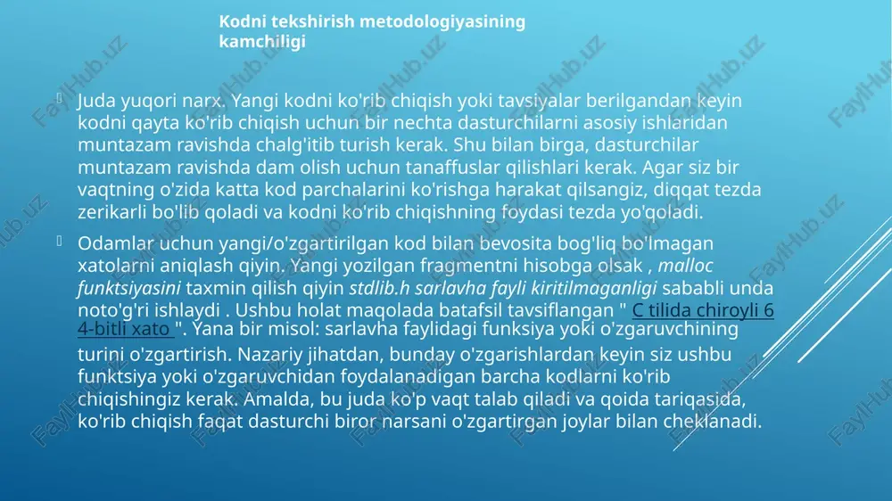 yozuv bo'lib, ba'zi bir haqiqiy xatolarni o'z ichiga olishi mumkin. hujjat mazmuni va uni tuzish uchun mas'ul bo'lgan shaxsning xotirasi o'rtasidagi bog'liqlik aniq. hisobotlarda ish yuritishdagi xatolar, tipografik xatolar, o'lchovlarning noaniqliklari yoki to'g'ridan-to'g'ri aldanishlar aks etishi mumkin. agentlik hisobotlari noto'g'ri yoki eskirgan bo'lishi mumkin xulosa: kontent-tahlil - bu turli xil fanlarda, gumanitar bilim sohalarida qo'llaniladigan tadqiqot turi: ijtimoiy va umumiy psixologiya, sotsiologiya va kriminologiya, tarixshunoslik va adabiyotshunoslik va boshqalarda. ushbu turdagi rivojlanish asosan sotsiologik tadqiqotlar bilan bog'liq. matn, hujjatlar mavjud bo'lgan joyda, ularning to'liqligi, kontent-tahliliy tadqiqotlari mumkin. kontent-tahlilning xususiyatlaridan biri shundaki, u ommaviy axborot vositalarini o'rganishda eng katta dasturni topadi. shuningdek, u hujjatlarni tahlil qilishda qo'llaniladi: yig'ilishlar, konferentsiyalar, hukumatlararo bitimlar va boshqalar. ushbu turdan ko'pincha maxsus xizmatlar foydalanadilar. bunday tadqiqot bilan sotsiolog, alohida parchalardan, murakkab ijtimoiy qonunlarga bo'ysunadigan mafkuraviy yoki siyosiy jarayonning empirik mavjudligini qayta tiklashi kerak. pragmatik tarkibni tahlil qilish modellari o'rganilayotgan matnlarni chuqurroq ko'rib chiqadi. image1.png project size …