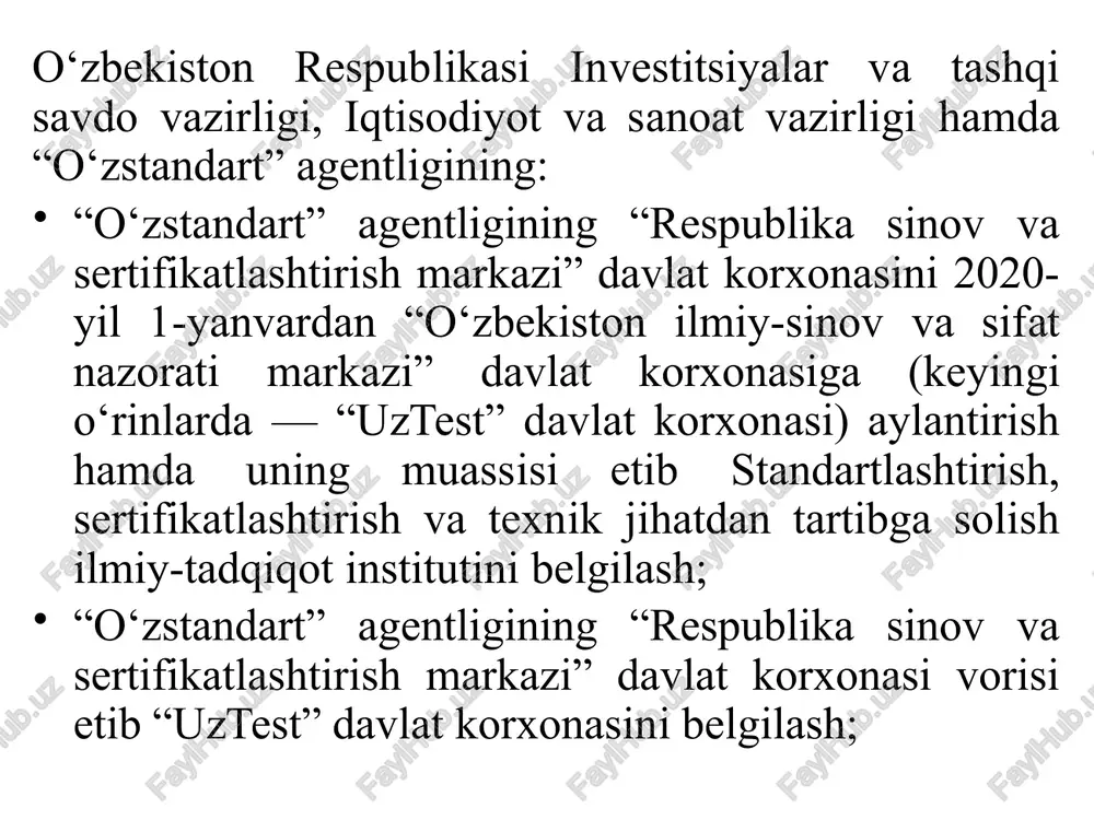 "o’zbekistonilmiy-sinovvasifatnazoratimarkazi»davlatkorxonasi(«uztest»dk" - Page 4