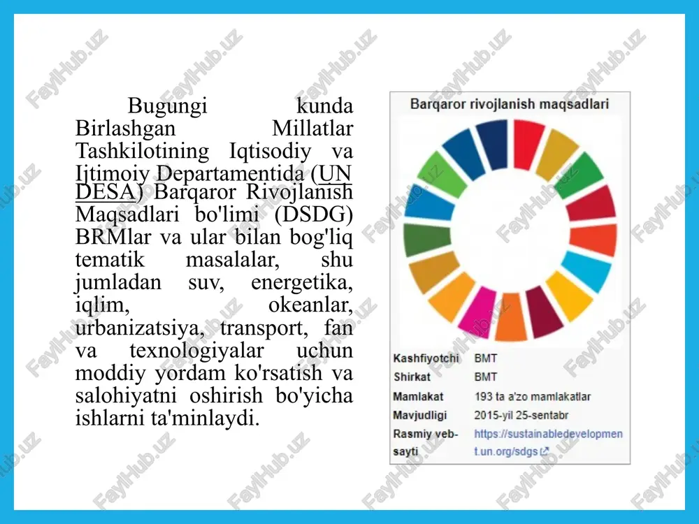 aq- sadlarida global hamkorlik mexanizmlari ishini faollashtirish. 1 barqaror rivojlanishga erishish vositalarini /docprops/thumbnail.jpeg