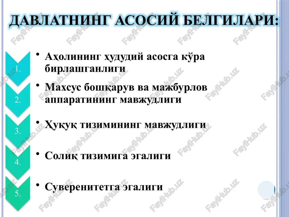 davlat tushunchasi, belgilari, mohiyati va tiplari - Page 4