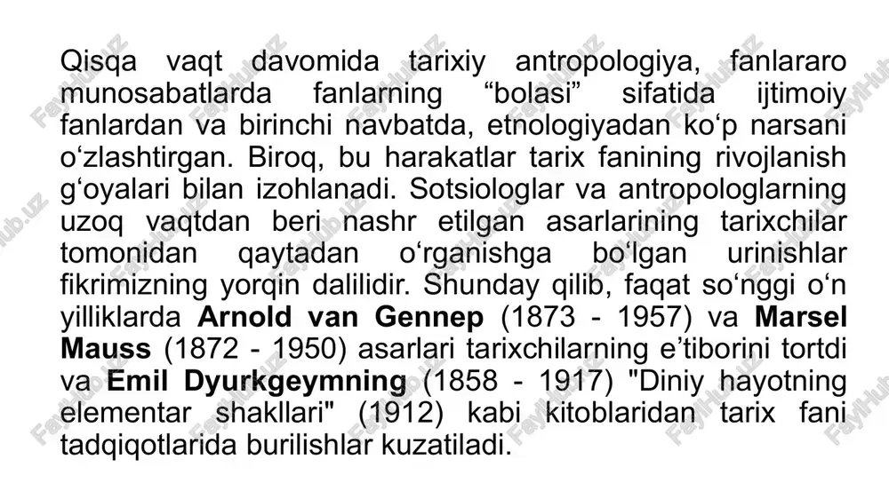 "sovg‘a to‘g‘risida esse" asari an’anaviy iqtisodiy tarixning iqtisodiy antropologiya tomon evolyutsiyasiga katta hissa qo‘shdi. shuningdek, "tana texnikasi" haqidagi maqolasi ko‘plab tarixchilarni turli ijtimoiy amaliyotlar, xatti-harakatlar va odatlarni o‘rganishga ilhomlantirdi. ma’lum bo‘lishicha, yurish, yugurish, stolda o‘tirish va boshqa "tabiiy" ko‘rinadigan harakatlar va pozitsiyalar aslida ijtimoiy rangga ega bo‘lib, joy, vaqt, yosh, jins va boshqalarga qarab o‘zgaradi. mashhur frantsuz faylasufi va madaniyatshunosi mishel fuko ijodining tarix faniga ta’sirini bir necha jumla bilan baholash qiyin. uning tarixchilarga o‘rgatgan asosiy saboqi shundaki, tarixiy tadqiqotning "tabiiy" va o‘zgarmas obyektlari mavjud emas. u o‘z kitoblarida jinnilik, davolanish, qamoqqa olish qandaydir “abadiy” mavzular emas, balki turli davrlarda turli yo‘llar bilan amalga oshirilgan va amalda qo‘llanilgan ijtimoiy “ixtiro” ekanligini ko‘rsata oldi. tarixiy antropologiyaga kelsak, uning ishi turli ijtimoiy amaliyotlarni (davolash, jazolash, hukmronlik va boshqalarni) o‘rganishga e’tiborni rag‘batlantirdi va uning "nazorat va jazo. qamoqxona tarixi» (1975) kitobi jamiyatning barcha darajalarida, ijtimoiy tuzulmalarning barcha «hujayralarida» hokimiyat mavjudligi masalasini ko‘tarib, mikrotarixning …